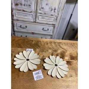 Cream Metal Flower, Metal Wall Art, Home Decor, Home Decor